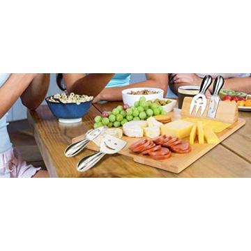NewlineNY Stainless Steel Smiling Faces Cheese Knife Set