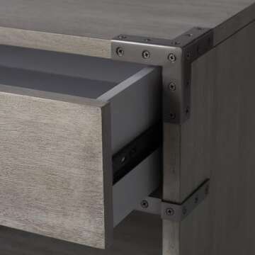 Luxurious SAFAVIEH Couture Light Grey Nightstand