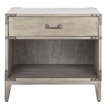 Luxurious SAFAVIEH Couture Light Grey Nightstand