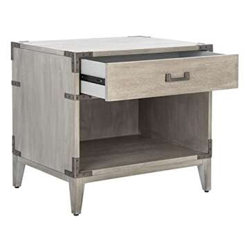 Luxurious SAFAVIEH Couture Light Grey Nightstand