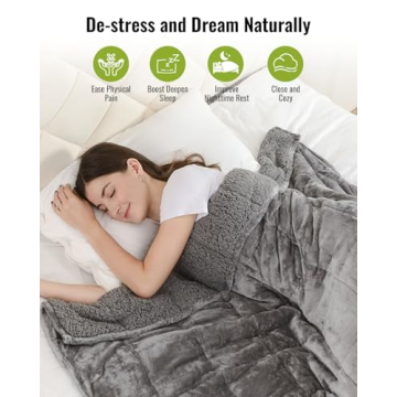 Uttermara Weighted Blanket - Comforting 12 lb Sherpa Blanket