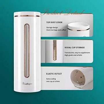 INSHA Cup Dispenser Wall Mount,3Oz - 6Oz Disposable Small Cups for Bathroom Home Hospital Office Gym (QSQBQ-White)