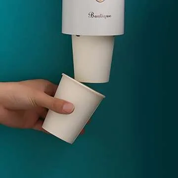 INSHA Cup Dispenser Wall Mount,3Oz - 6Oz Disposable Small Cups for Bathroom Home Hospital Office Gym (QSQBQ-White)