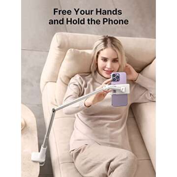 JSAUX Phone Holder for iPhone 16 15 14 Desk and Bed