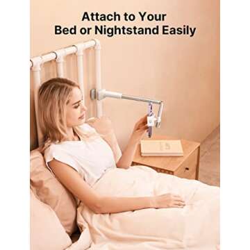 JSAUX Phone Holder for iPhone 16 15 14 Desk and Bed