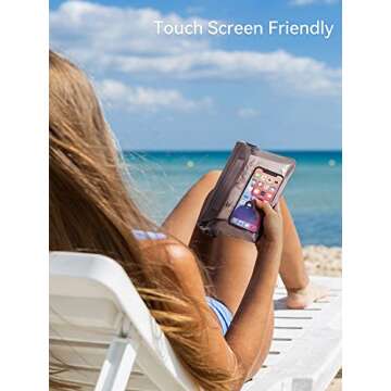 HEETA Waterproof Fanny Pack, Waterproof Pouch Dry Bag 2/3/4 Pack for Phone, Adjustable Waist Strap and Screen Touch Sensitive for Swimming Kayaking Boating Beach Fishing Diving Surfing Accessories