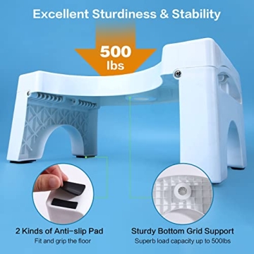 Foldable Auoace Toilet Stool - Comfortable and Sturdy