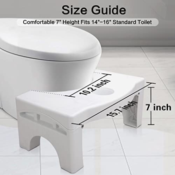 Foldable Auoace Toilet Stool - Comfortable and Sturdy