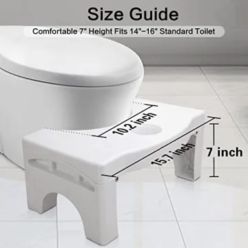 Foldable Auoace Toilet Stool - Comfortable and Sturdy