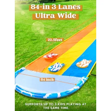 JOYIN 22.5ft Triple Water Slide for Backyard Fun