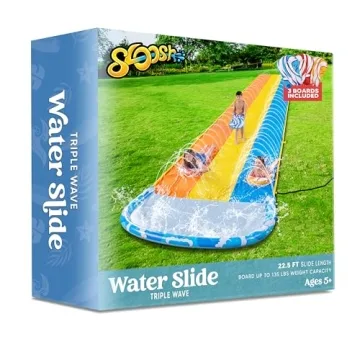 JOYIN 22.5ft Triple Water Slide for Backyard Fun