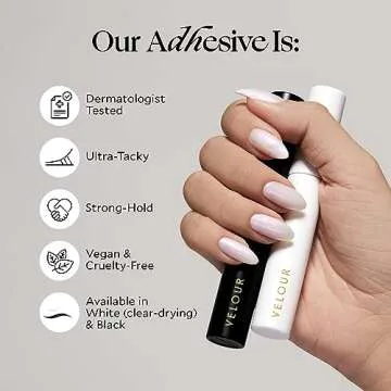 Velour Strong Eyelash Glue – Vegan Lash Adhesive with Brush Applicator