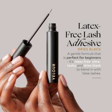 Velour Strong Eyelash Glue – Vegan Lash Adhesive with Brush Applicator