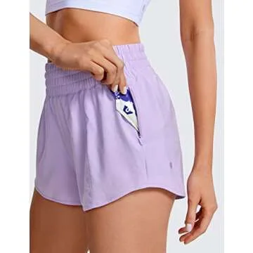 CRZ YOGA High Waisted Running Shorts for Summer Activities