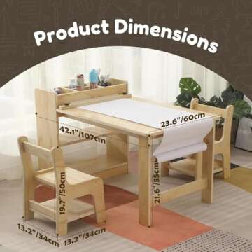 Saihony Kids Art Table Set for Creative Learning
