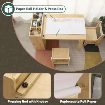 Saihony Kids Art Table Set for Creative Learning