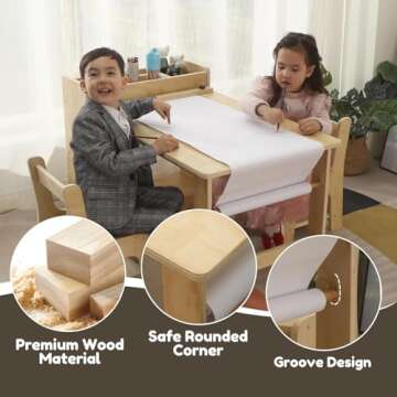 Saihony Kids Art Table Set for Creative Learning
