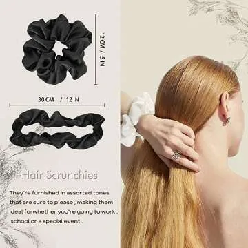 Luxurious 4PCS Large Silk Scrunchies for All Occasions