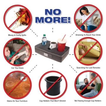 Cup Cozy Pillow - Ultimate Spill-Resistant Cup Holder,