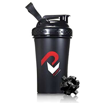 Protein Powder Blender - Mixer - Sports Shaker Bottle by PUMPD LABS , 16oz Leak Proof - BPA and Phth...