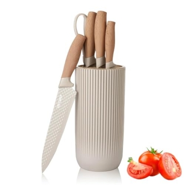 6-Piece Khaki Chef Knife Set - Professional Quality