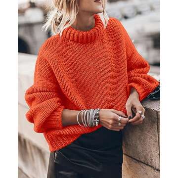 BTFBM Women’s Oversized Chunky Pullover Sweater