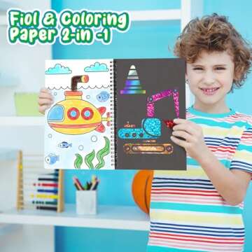 No Mess Creative Foil Art Kits for Kids Ages 4-9