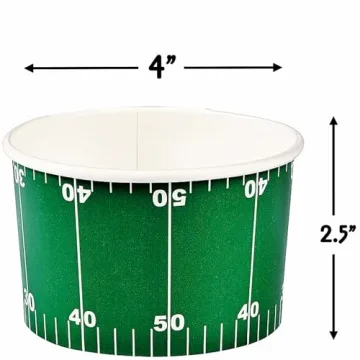 Fun Express Football Chili Bowls Set of 12 for Game Day