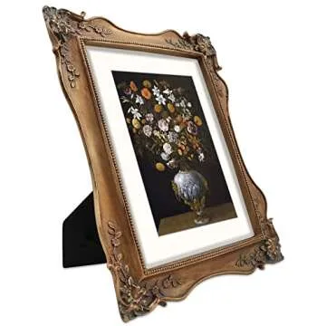 SIMON'S SHOP 8x10 Baroque Picture Frame - Elegant Bronze Design for Home Decor