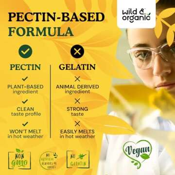 Wild & Organic Ashwagandha Gummies 2000mg - Mood Support Supplement w/Ashwagandha Root Extra Strength - Natural Calm Supplements Gummies - 60 Vegan, Non-GMO Chews