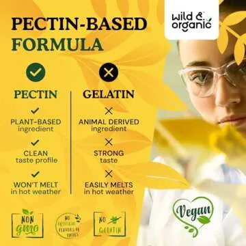 Wild & Organic Ashwagandha Gummies 2000mg - Mood Support Supplement w/Ashwagandha Root Extra Strength - Natural Calm Supplements Gummies - 60 Vegan, Non-GMO Chews