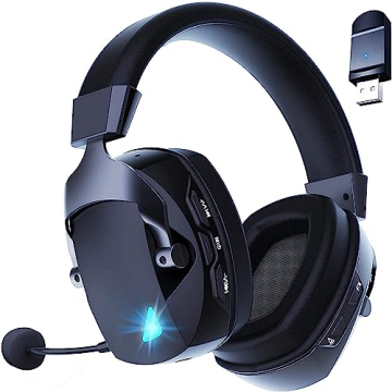 Acinaci Wireless Gaming Headset with Detachable Noise Cancelling Microphone, 2.4G Bluetooth - USB - ...