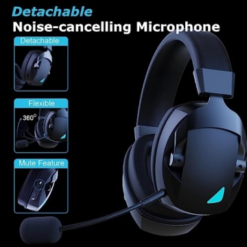 Acinaci Wireless Gaming Headset with Detachable Mic