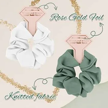 Loanzeg Satin Bridesmaid Scrunchies Bachelorette Hair Ties Set of 6 Bridal Shower No Damage Hairties ideas Gift for Wedding Party Favors Bridesmaid Proposal Gifts (champagne)