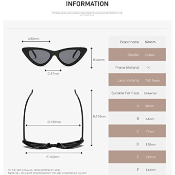 KIMORN Cat Eye Sunglasses Stylish Sun Protection