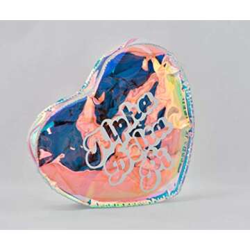 Stylish Sorority Alpha Delta Pi Heart Shaped Makeup Bag with Zipper