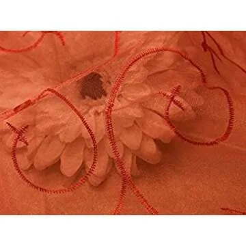 BalsaCircle 14 x 108-Inch Royal Blue Satin Edges and Embroidered Organza Table Top Runner - Wedding Party Linens Decorations