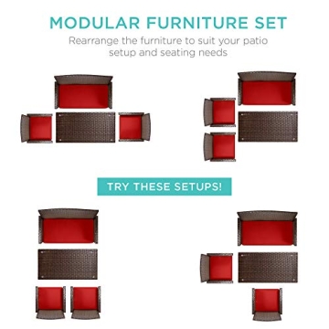 Best Choice 4-Piece Outdoor Wicker Patio Set