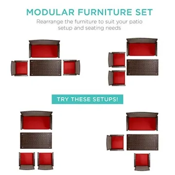 Best Choice 4-Piece Outdoor Wicker Patio Set