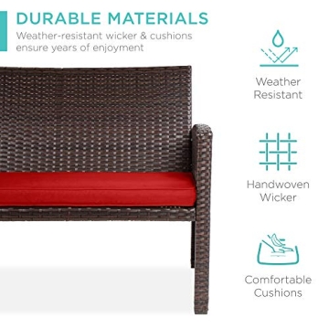 Best Choice 4-Piece Outdoor Wicker Patio Set