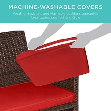 Best Choice 4-Piece Outdoor Wicker Patio Set