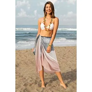 Stylish GERINLY Lace Printed Scarves for Women - Grey Coral