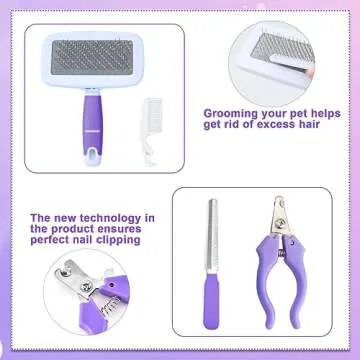 Best VCZONE 8 Pcs Grooming Kit for Small Pets