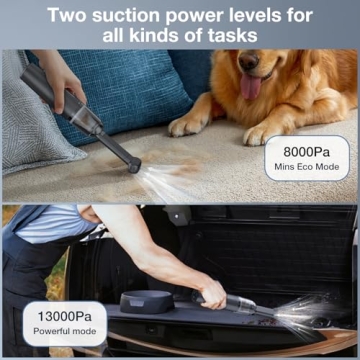 LYFUHUI Cordless Handheld Car Vacuum 13000Pa Suction