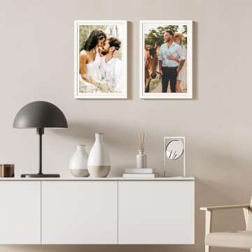 Upsimples 12x18 Picture Frame Set of 5 - Stylish Wall Gallery Decor