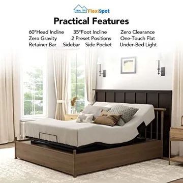 Adjustable Bed Frame with Wireless Control and Zero Gravity