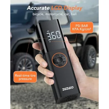 ZGZUXO Tire Inflator: Portable Air Compressor for Fast Inflation