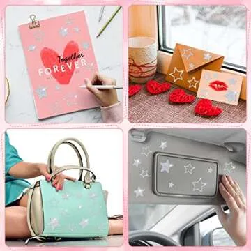 Epakh Rhinestone Star Stickers - 84 Pieces for Crafts and Decor