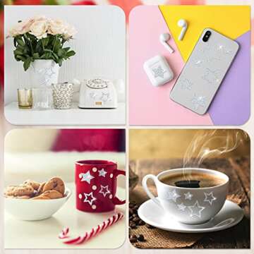 Epakh Rhinestone Star Stickers - 84 Pieces for Crafts and Decor