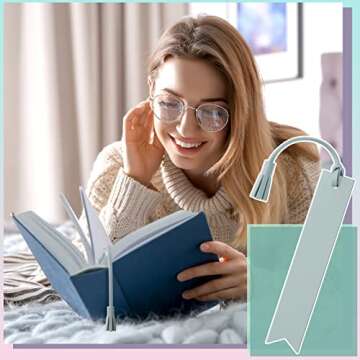 Panelee 12 Pcs Bookmarks for Women Leather Bookmark Pastel Bookmarks Graduation Gifts Boho Color Bookmarks for Men Women Book Lovers Readers Friends School College(Classic)